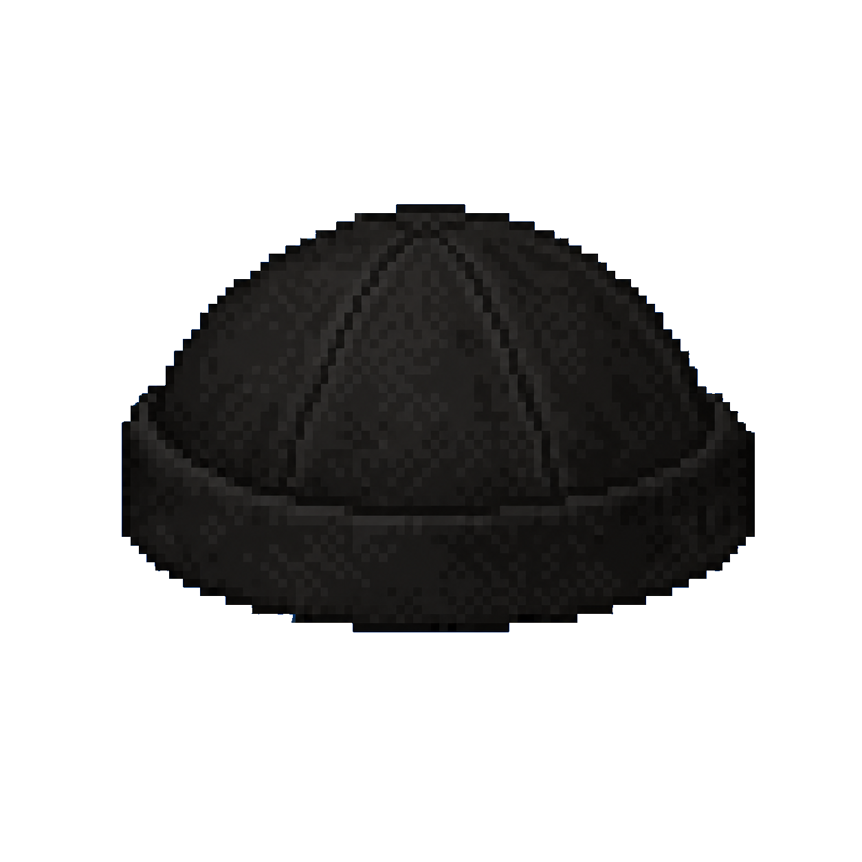 Pixel art black field cap