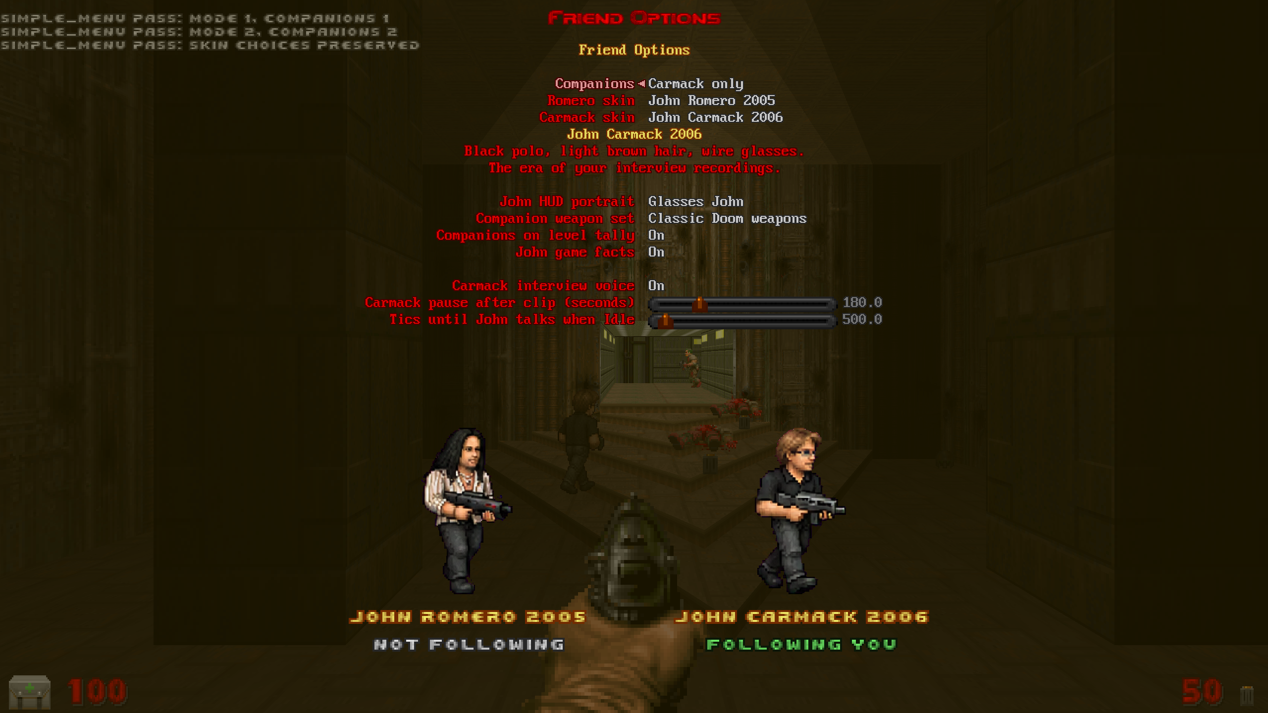 Romero and Carmack fighting together as Doom II companions.