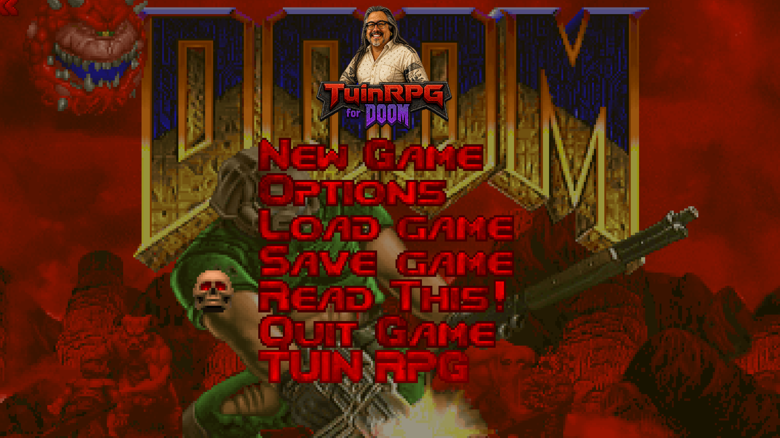 The TuinRPG main menu.